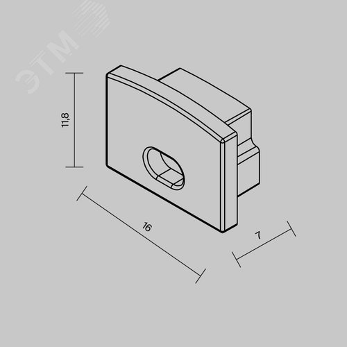 Комплект заглушек (для профиля ALM-3611-S-2M) 2 шт., белый - фото 6
