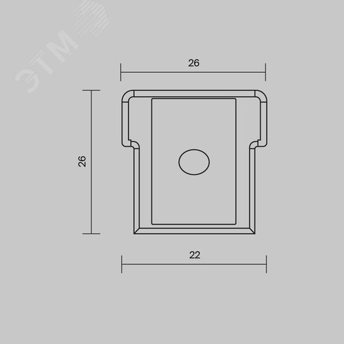 Комплект заглушек (для профиля ALM-2626-S-2M) 2 шт., серый - фото 6