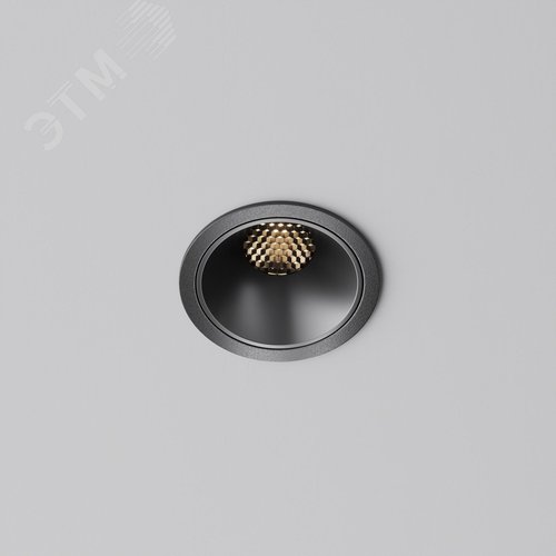 Светильник встраиваемый Downlight Alfa LED 3000К 10Вт 50 град IP20 CRI90 Черный круглый 52х65мм 950Лм - фото 5
