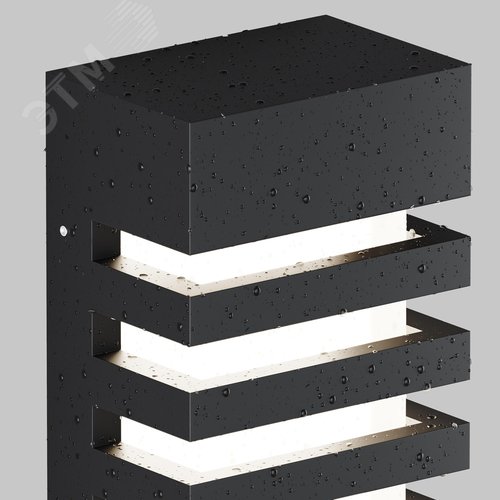 Светильник настенный (бра) Outdoor Remsa IP 54 E27х1х40W Черный - фото 4
