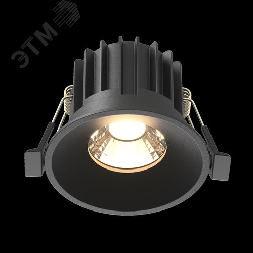 Светильник встраиваемый Round DL058-12W3K-B Черный - фото 2