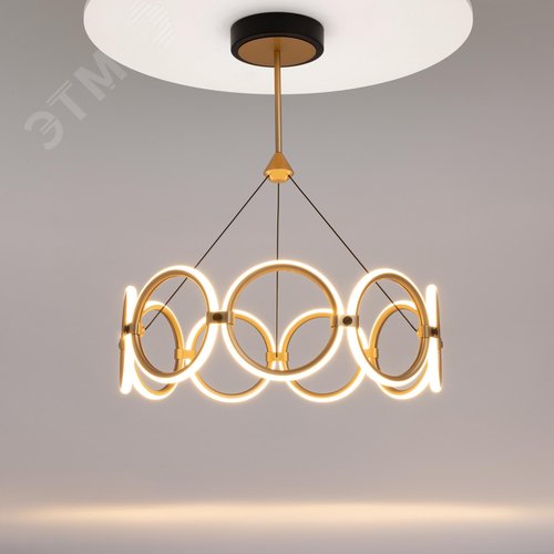 Светильник подвесной Link LED 39W Черный и Латунь - фото 6