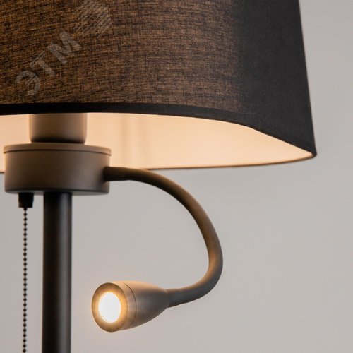 Светильник напольный (торшер) Farel E27х1х60W Черный - фото 6