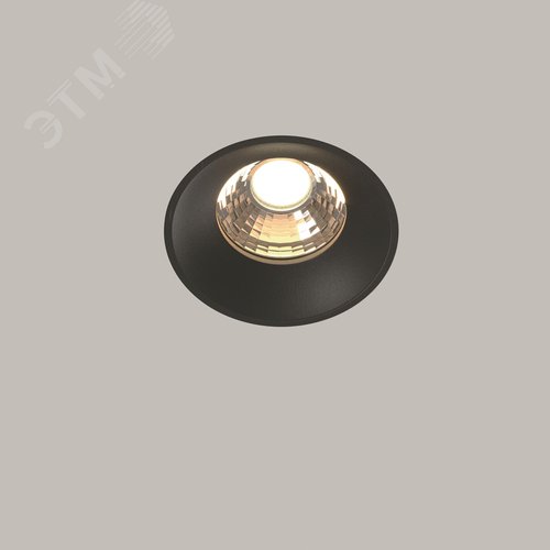 Светильник встраиваемый Round DL058-12W3K-TRS-B Черный - фото 7