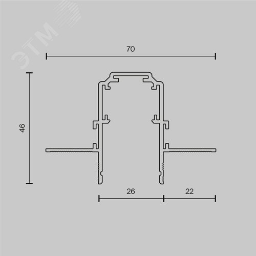 Шинопровод 3м Exility встраиваемый под ГКЛ 12,5мм белый - фото 6