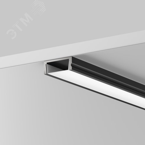 Профиль алюминиевый накладной 15x6 (Черный, 2 м), ALM-001-B-2M - фото 2