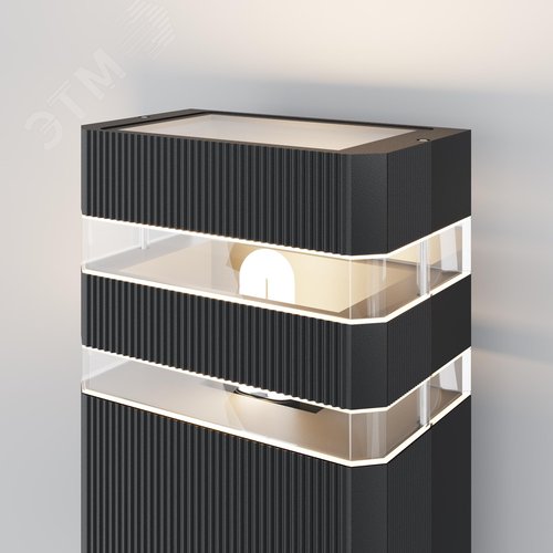 Светильник настенный (бра) Outdoor Unter den Linden IP 54 E27х1х60W Черный - фото 4