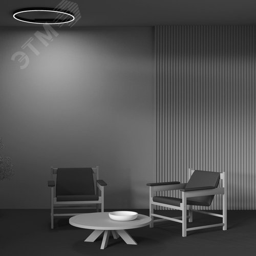 Светильник потолочный Rim LED 49W Черный - фото 6