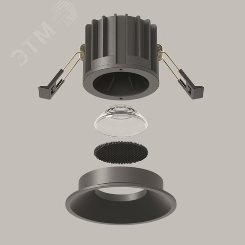 Светильник встраиваемый Round DL058-12W3K-B Черный - фото 6