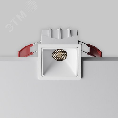 Светильник встраиваемый Downlight Alfa LED 4000K 10Вт 50 град IP20 CRI90 Белый квадрат 52х65х65мм 960Лм - фото 3