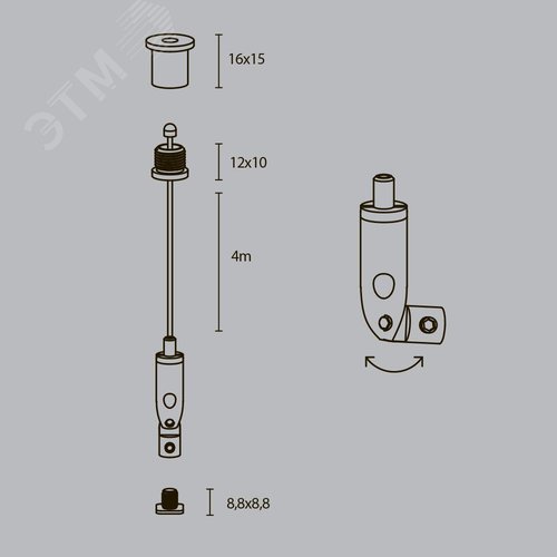 Комплект подвесов для радиусного профиля 2 шт - фото 2
