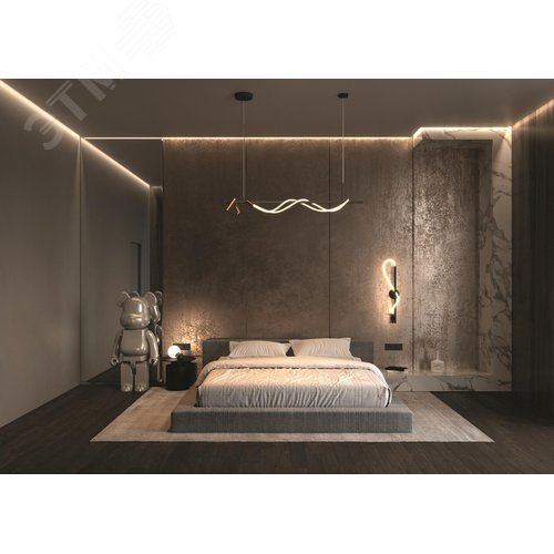Светильник подвесной Tau LED 30W Черный и Золото - фото 5