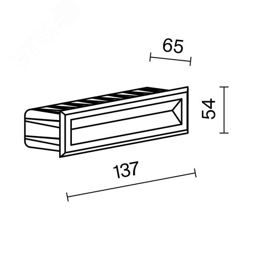Подсветка для лестниц Outdoor Bosca IP 65 LED 5W 3000 K Черный - фото 2