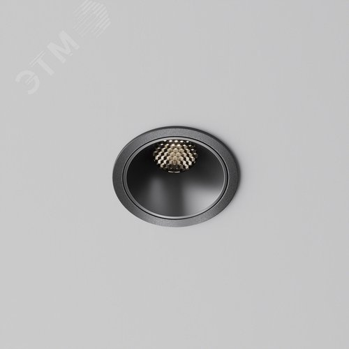 Светильник встраиваемый Downlight Alfa LED 4000K 10Вт 50 град IP20 CRI90 Черный круглый 52х65мм 910Лм - фото 5