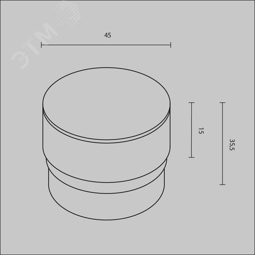 Рассеиватель матовый для Focus Led 5Вт - фото 7