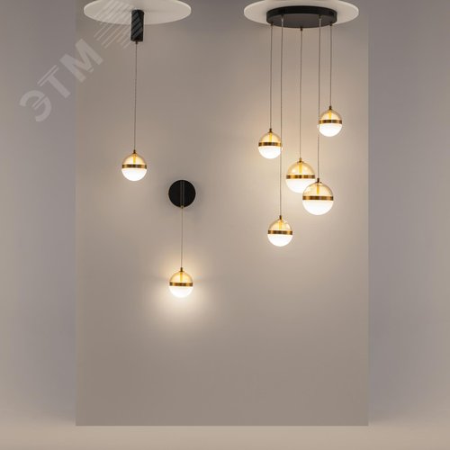 Светильник подвесной Area LED 58W Черный и Латунь - фото 5