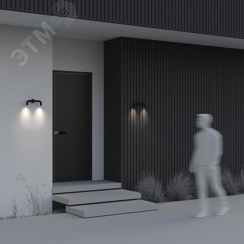 Светильник настенный (бра) Outdoor Sleek IP 65 LED 4W 3000 K Графит - фото 7
