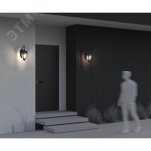 Светильник настенный (бра) Outdoor Fleur IP 44 E27х1х60W Бронза Антик - фото 7