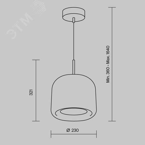 Светильник подвесной Madmen LED 6W Латунь - фото 3