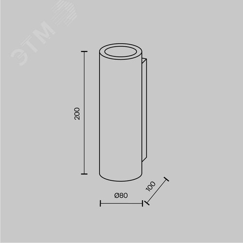 Светильник настенный (бра) Parma под лампу GU10х2 5Вт, IP20, белый, цилиндр - фото 7