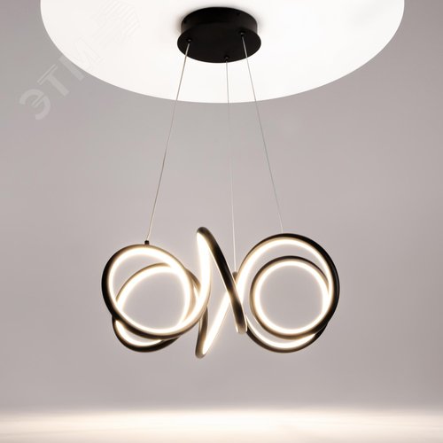 Светильник подвесной Curve LED 52W Черный - фото 4