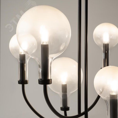 Светильник подвесной Status E14х6х40W Черный - фото 7