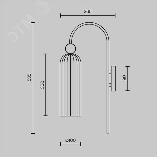 Светильник настенный (бра) Maytoni MOD302WL-01CG Золото - фото 3