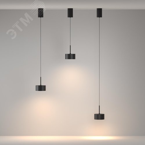 Светильник подвесной Glare LED 12W Черный - фото 4
