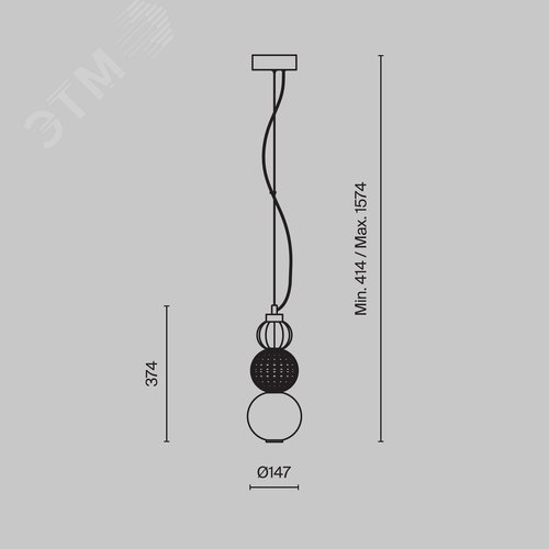 Светильник подвесной Collar LED 16W Хром - фото 3