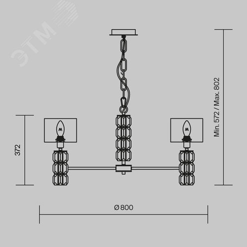 Люстра Talento E14х7х40W Хром - фото 4
