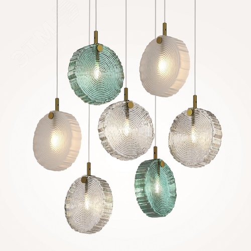 Светильник подвесной Frozen G4х7х5W Латунь - фото 5