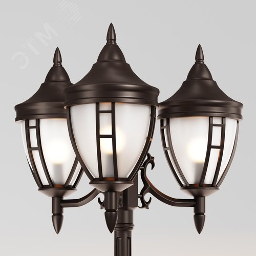 Светильник садово-парковый Outdoor Rivoli IP 44 E27х3х60W Черный - фото 3