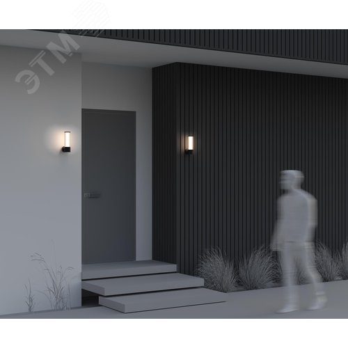Светильник настенный (бра) Outdoor Lit IP 54 LED 8W 3000 K Черный - фото 7