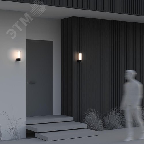 Светильник настенный (бра) Outdoor Lit IP 54 LED 8W 3000 K Черный - фото 5