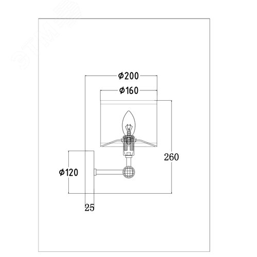 Светильник настенный (бра) Maytoni MOD088WL-01BS Латунь - фото 3