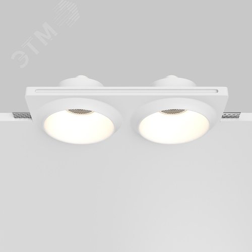 Светильник встраиваемый Gyps Modern DL124-GU10-02-TRS-W Белый - фото 2