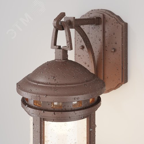 Светильник настенный (бра) Outdoor Salamanca IP 44 E27х1х60W Коричневый - фото 4