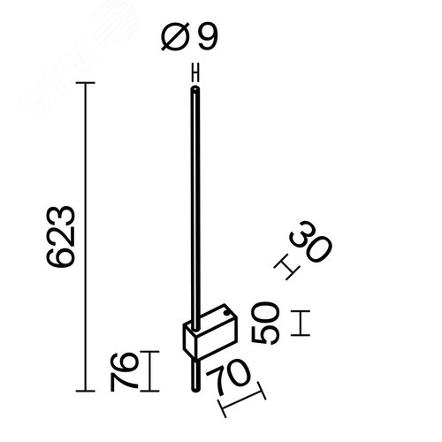 Светильник настенный (бра) Pars 3000К 6Вт IP20, черный - фото 4