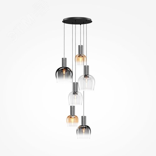 Светильник подвесной Smart Casual E27х6х40W Черный - фото 5