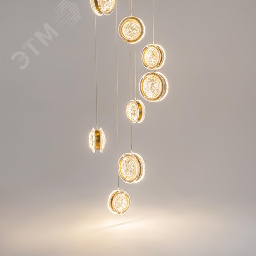 Светильник подвесной Pharao LED 56W Черный и Латунь - фото 6