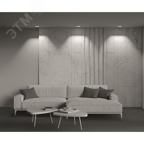 Светильник встраиваемый Downlight Alfa LED 4000K 2x10Вт 36 град IP20 CRI90 Бело-черный двойной квадрат 52х126х65мм 1000Лм - фото 5