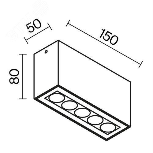 Светильник потолочный Outdoor Ares IP 54 LED 10W 3000 K Графит - фото 2