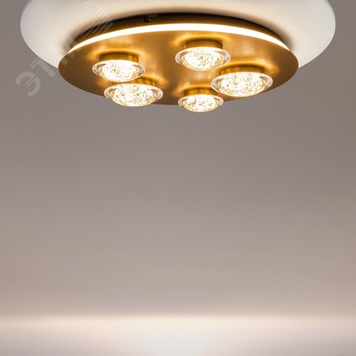 Светильник потолочный Pharao LED 56W Черный и Латунь - фото 6