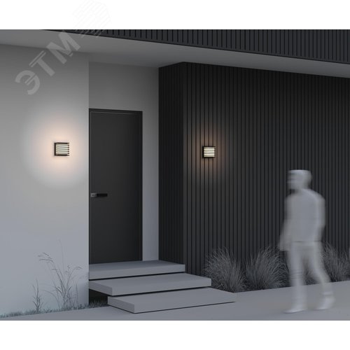 Светильник настенный (бра) Outdoor Downing Street IP 65 LED 10W 3000 K Черный - фото 6