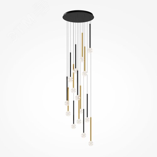 Светильник подвесной Bubble dream LED 51W Черный и Латунь - фото 5