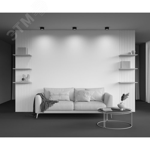 Светильник потолочный Glare LED 12W Черный - фото 4