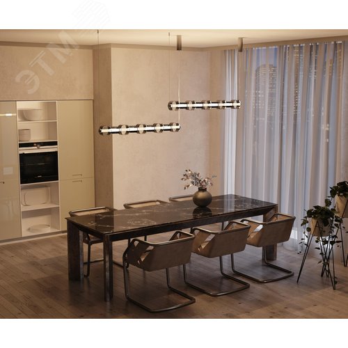 Светильник подвесной Ritmo LED 22W Хром - фото 3