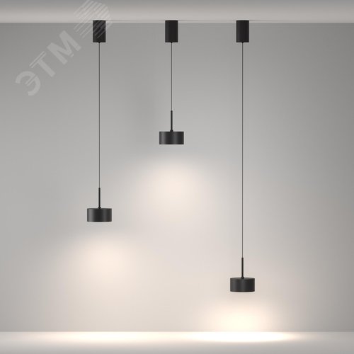 Светильник подвесной Glare LED 12W Черный - фото 4