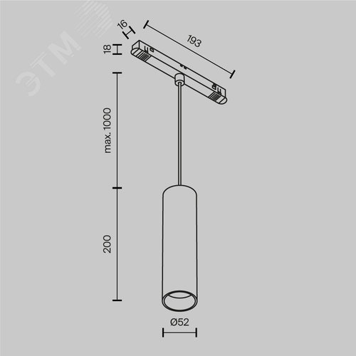 Светильник трековый подвесной Focus Led Exility 2700-6000K 12Вт 36 град Dim Dali1 - фото 7