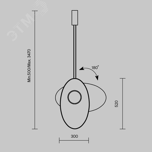 Светильник подвесной Evolution LED 9W Черный - фото 7